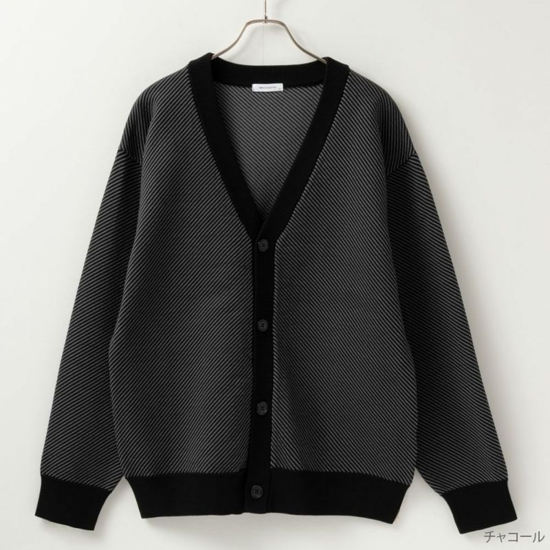 URBAN COLLECTION カルゼ柄Vネックカーディガン メンズ商品画像-1