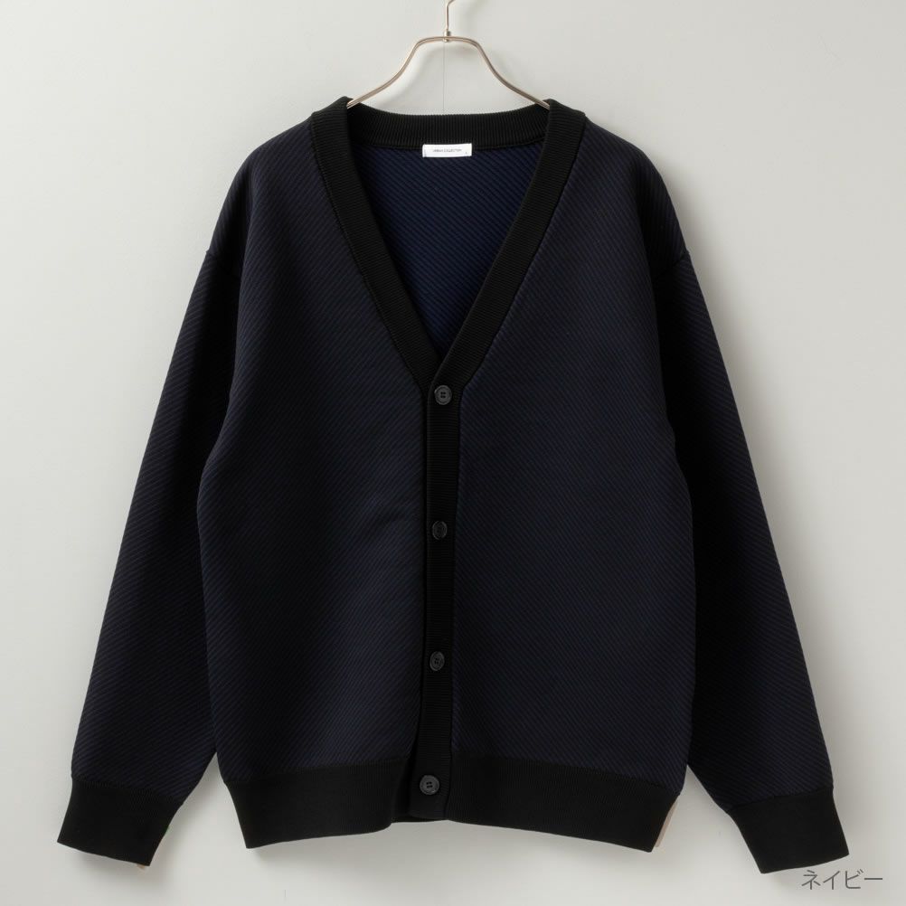 URBAN COLLECTION カルゼ柄Vネックカーディガン メンズ