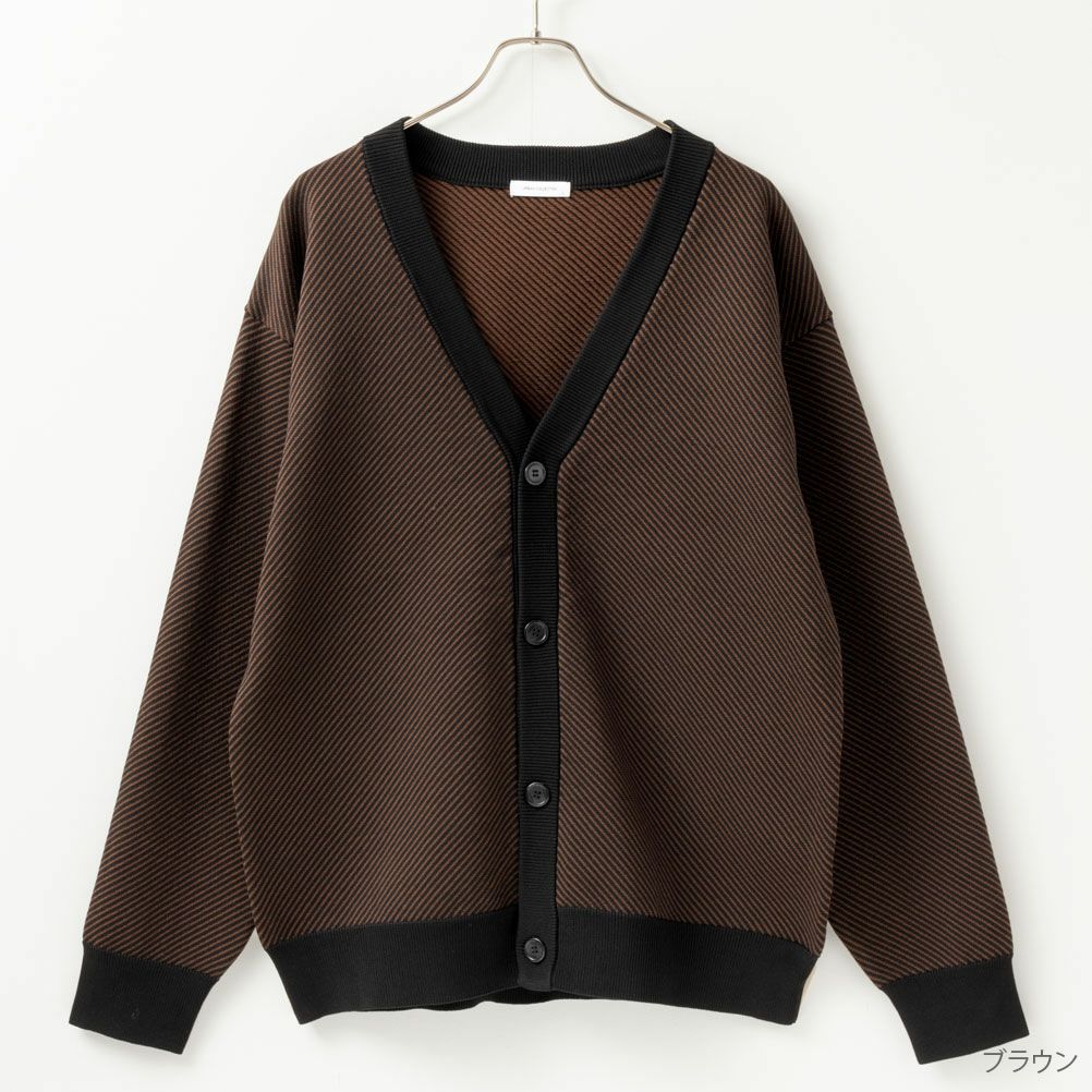 URBAN COLLECTION カルゼ柄Vネックカーディガン メンズ商品サムネイル-3