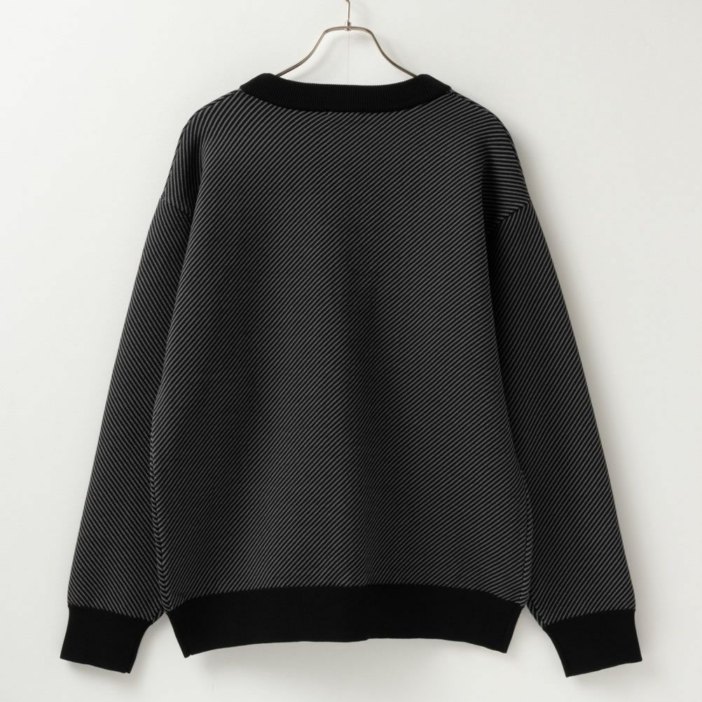 URBAN COLLECTION カルゼ柄Vネックカーディガン メンズ