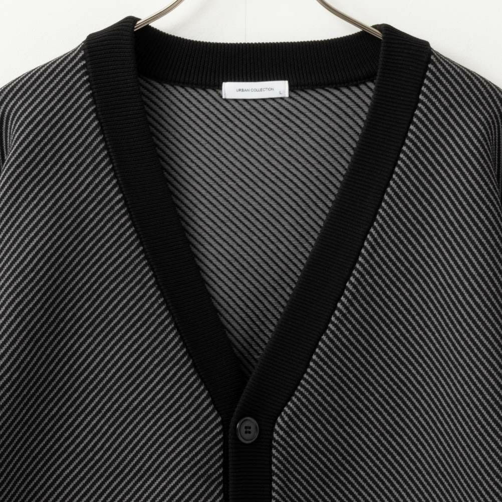URBAN COLLECTION  カルゼ柄Vネックカーディガン メンズ商品サムネイル-5