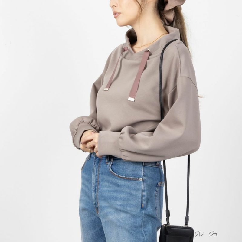 NAVY ハンサムスウェット 抜き衿風プルオーバー レディース商品画像-3