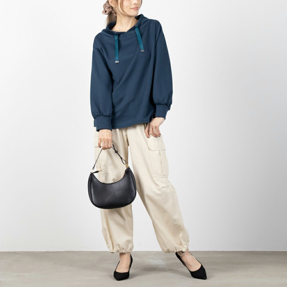 NAVY ハンサムスウェット 抜き衿風プルオーバー レディース