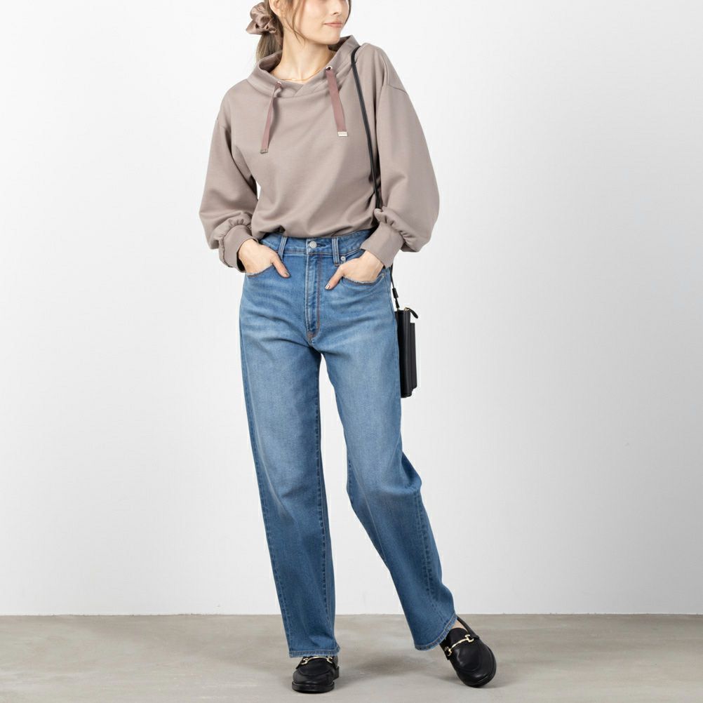 NAVY ハンサムスウェット 抜き衿風プルオーバー レディース