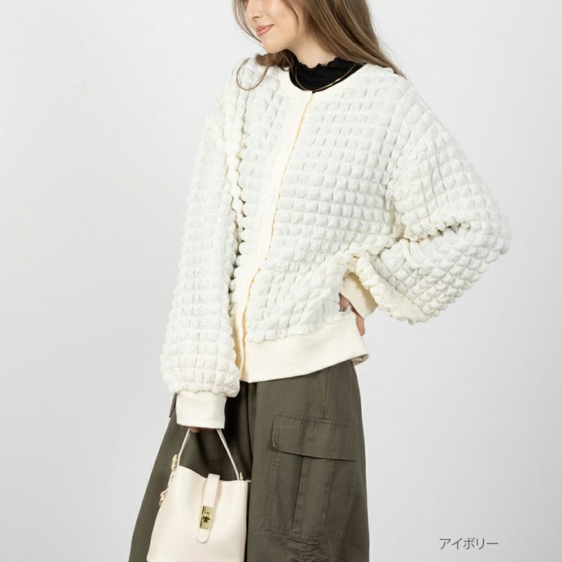 NAVY  ビッグコーンカーディガン レディース商品画像-2