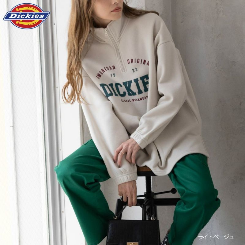 Dickies 裏起毛ハーフジップチュニック レディース