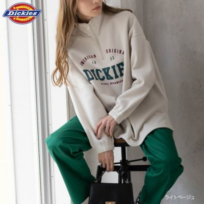 Dickies  裏起毛ハーフジップチュニック レディース