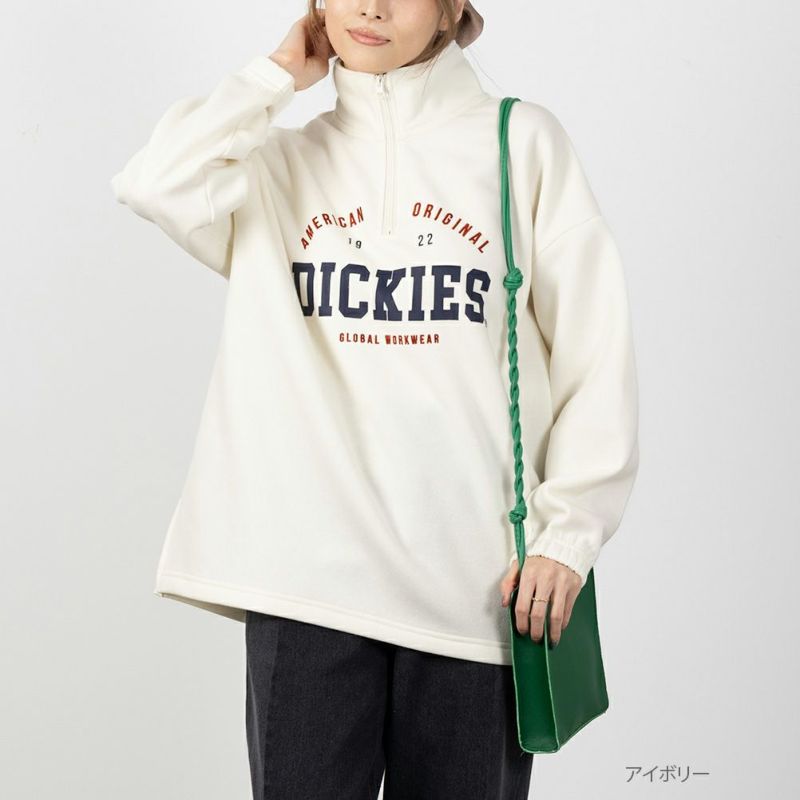 Dickies 裏起毛ハーフジップチュニック レディース