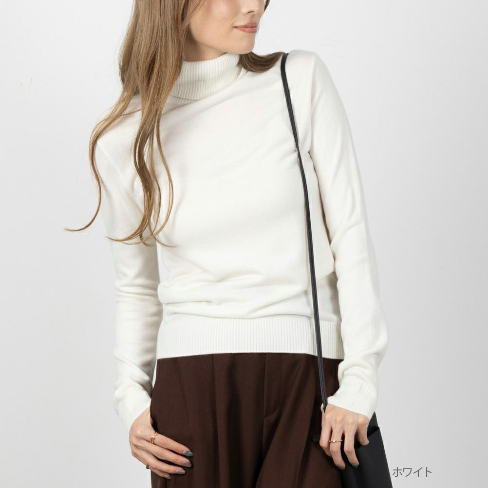 NAVY カシミヤタッチタートルネック レディース