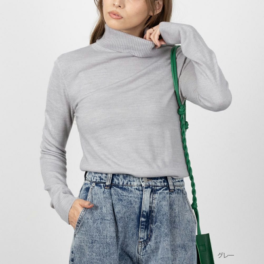 NAVY カシミヤタッチタートルネック レディース