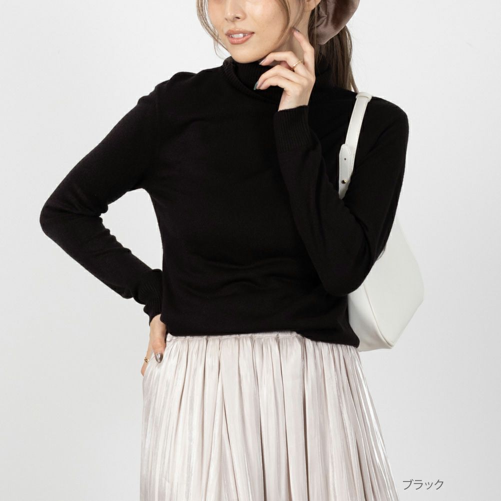 NAVY カシミヤタッチタートルネック レディース