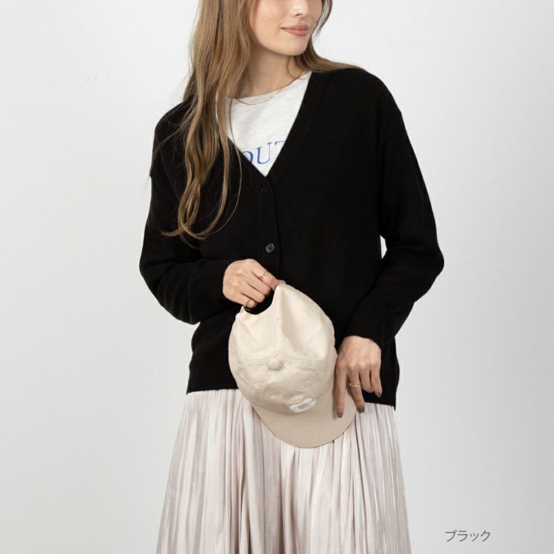 NAVY 洗えるニット カシミヤタッチカーディガン レディース商品画像-2