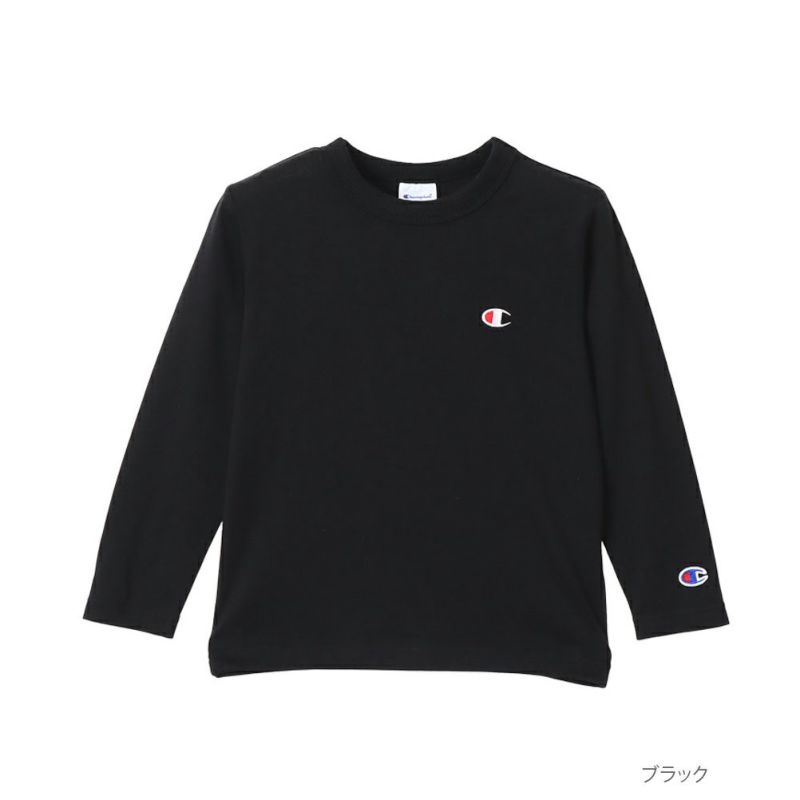Champion  ワンポイント長袖Tシャツ キッズ メール便 対応商品商品画像-3