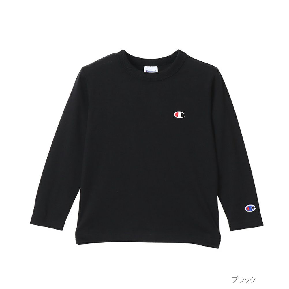 [期間限定価格]Champion  ワンポイント長袖Tシャツ キッズ メール便 対応商品商品画像-3