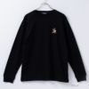 T-GRAPHICS ワンポイント刺繍長袖Tシャツ メンズ