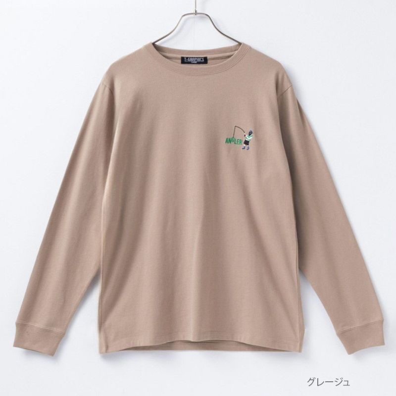 T-GRAPHICS  ワンポイント刺繍長袖Tシャツ メンズ商品画像-5