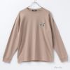 T-GRAPHICS ワンポイント刺繍長袖Tシャツ メンズ