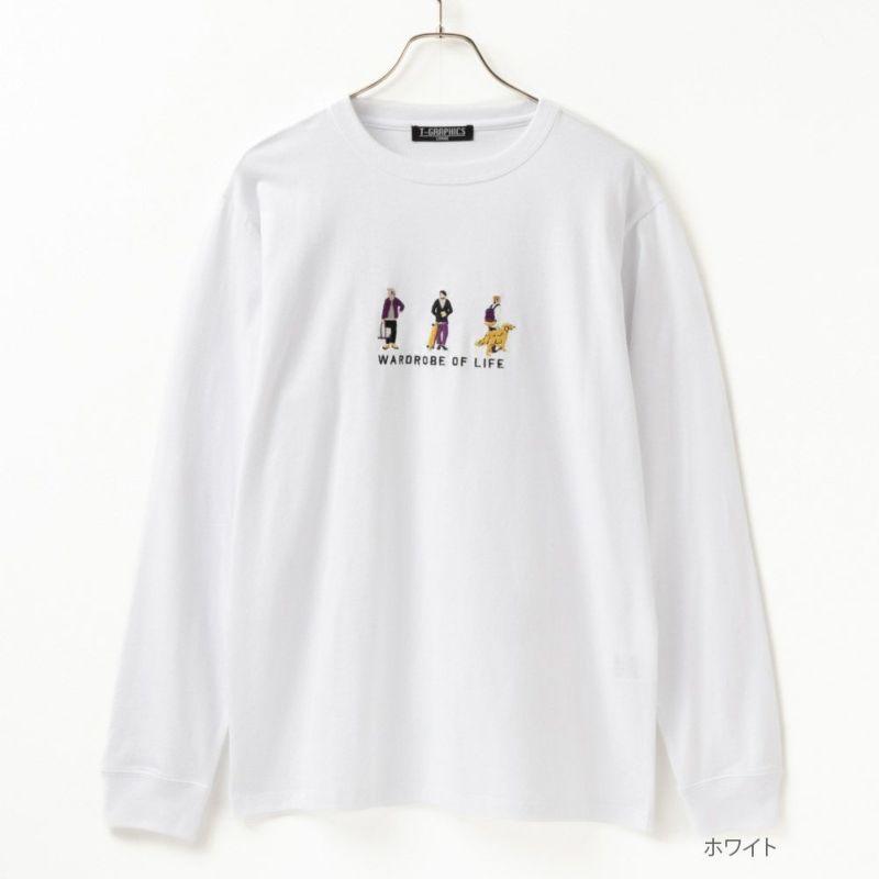 T-GRAPHICS  胸刺繍ロングスリーブTシャツ メンズ商品画像-1