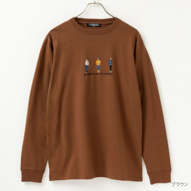 T-GRAPHICS  胸刺繍ロングスリーブTシャツ メンズ商品画像-5