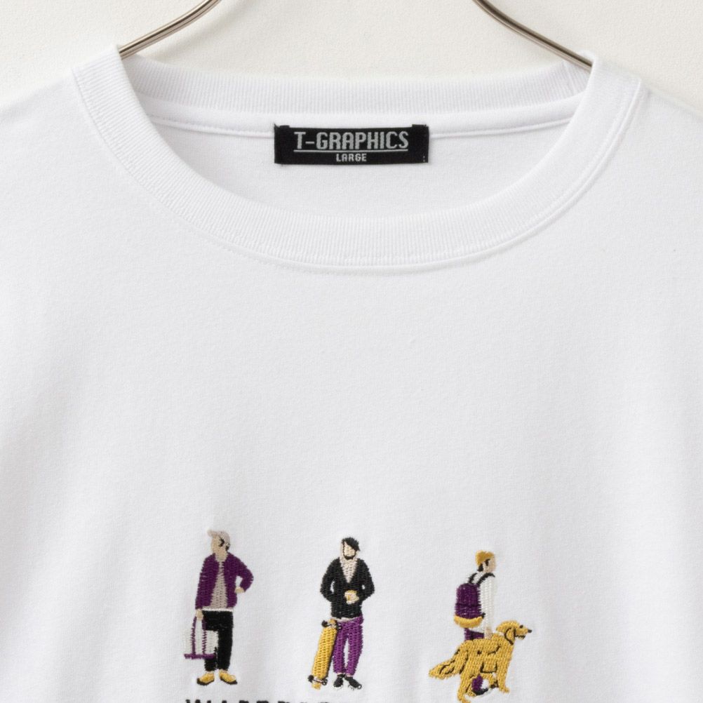 T-GRAPHICS 刺繍長袖Tシャツ メンズ