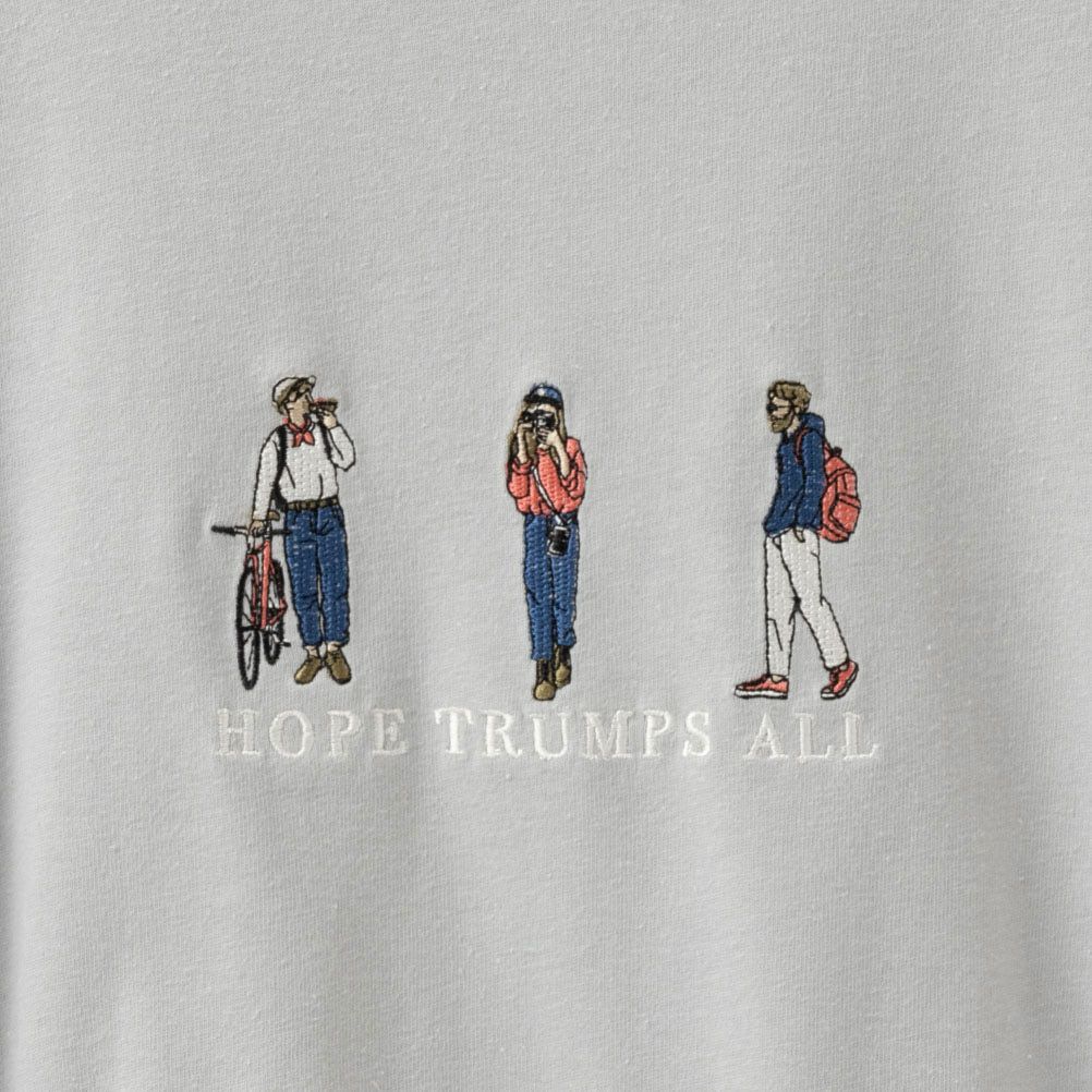 T-GRAPHICS 刺繍長袖Tシャツ メンズ