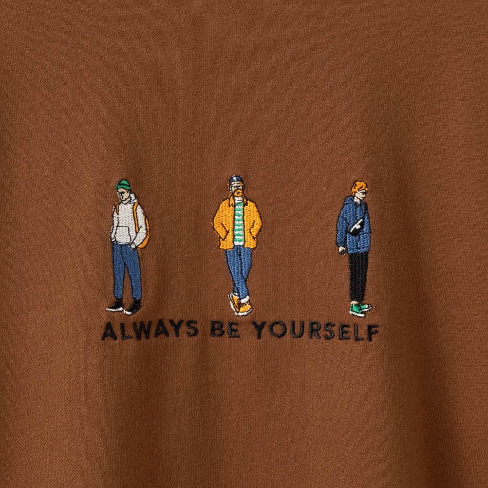 T-GRAPHICS 刺繍長袖Tシャツ メンズ