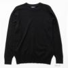 NAVY ウール混洗える素肌ニット クルーネック メンズ