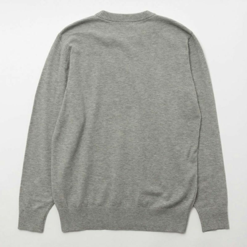 NAVY ウール混洗える素肌ニット クルーネック メンズ商品画像-8