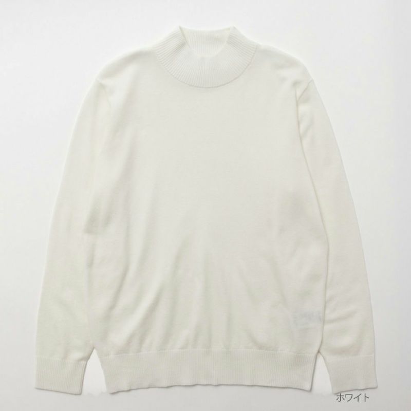 NAVY ウール混洗える素肌ニット ハイネック メンズ商品画像-2