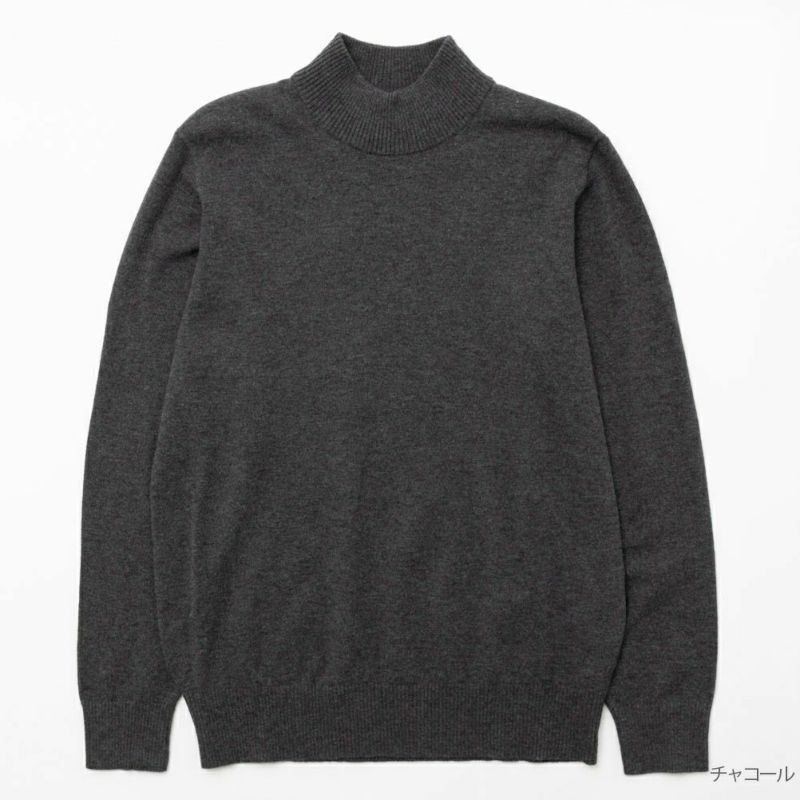 NAVY ウール混洗える素肌ニット ハイネック メンズ商品画像-3