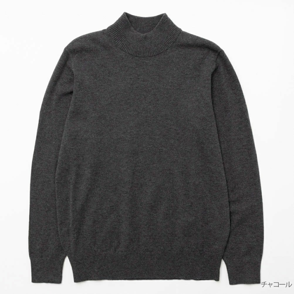 NAVY ウール混洗える素肌ニット ハイネック メンズ商品サムネイル-3
