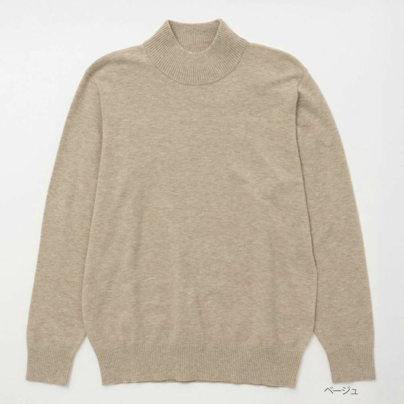 NAVY ウール混洗える素肌ニット ハイネック メンズ商品画像-4