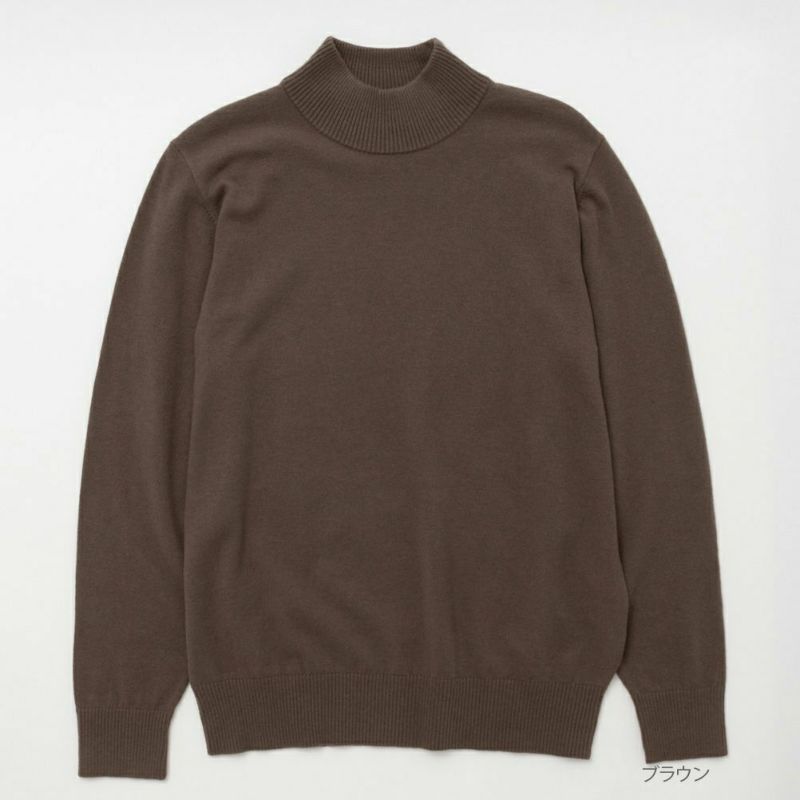 NAVY ウール混洗える素肌ニット ハイネック メンズ商品画像-5