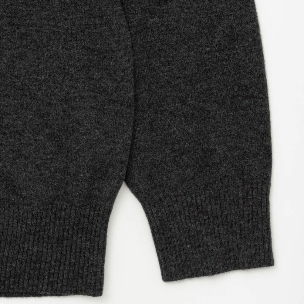 NAVY ウール混洗える素肌ニット カーディガン メンズ