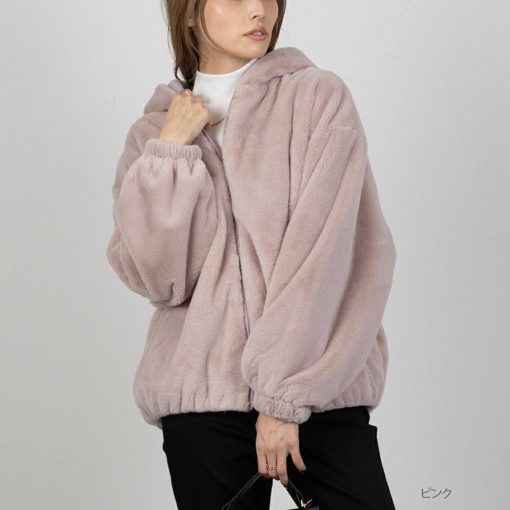 NAVY フェイクファーパーカー レディース商品画像-3