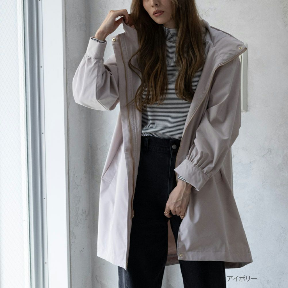 NAVY miliCo ミリコ ミリタリー アウター はっ水Aラインコート レディース商品サムネイル-1