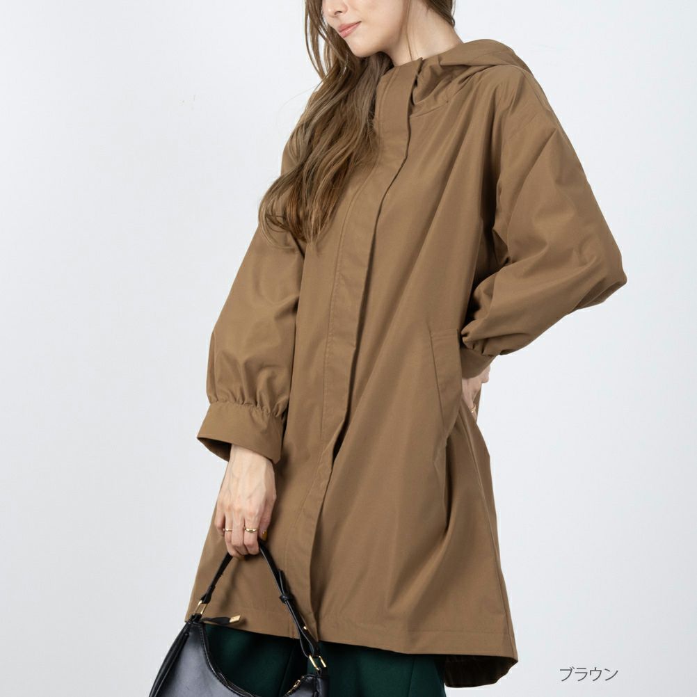 NAVY miliCo ミリコ はっ水Aラインコート レディース