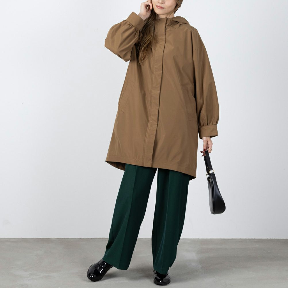 NAVY miliCo ミリコ はっ水Aラインコート レディース