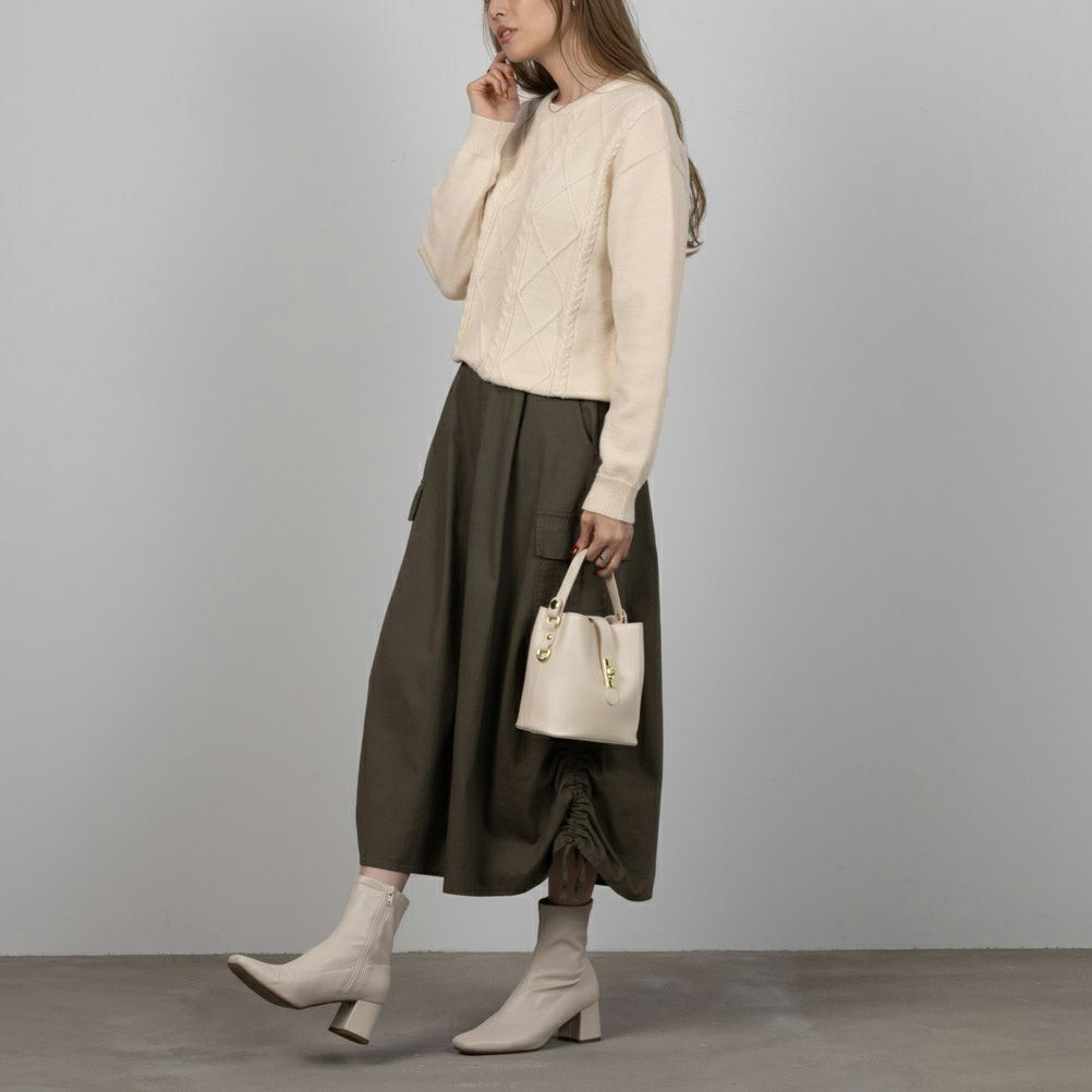 [さらに50%OFF]NAVY もちり もちもち 洗えるニット ケーブル編みプルオーバー レディース商品画像-5