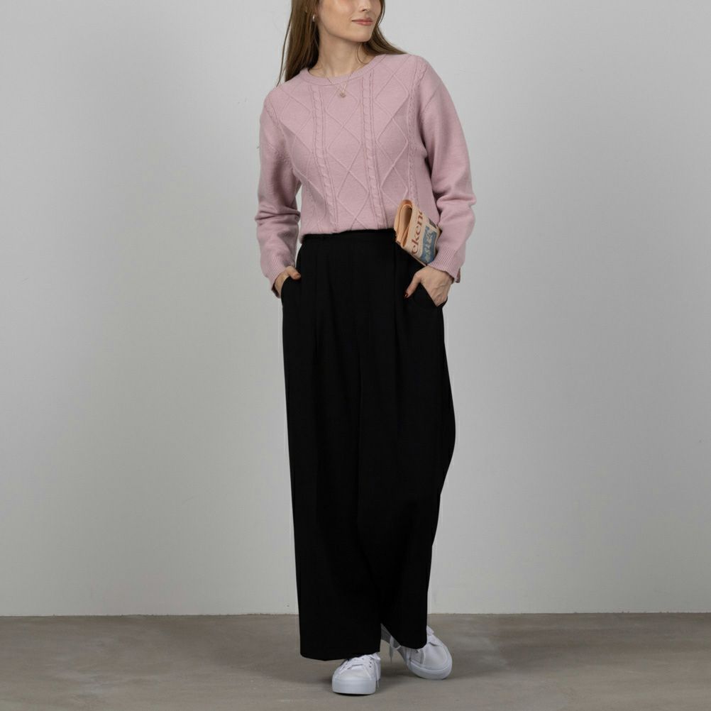 [さらに50%OFF]NAVY もちり もちもち 洗えるニット ケーブル編みプルオーバー レディース商品サムネイル-8