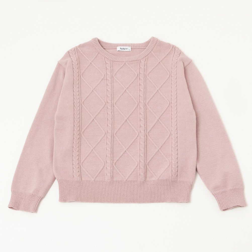 [さらに50%OFF]NAVY もちり もちもち 洗えるニット ケーブル編みプルオーバー レディース商品画像-15