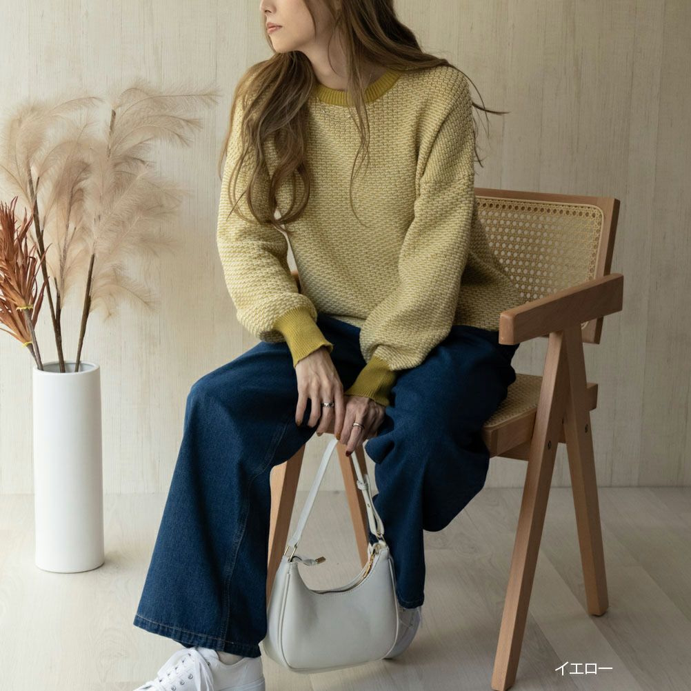 NAVY ミックスプルオーバー レディース