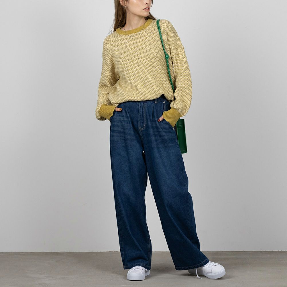 NAVY ミックスプルオーバー レディース