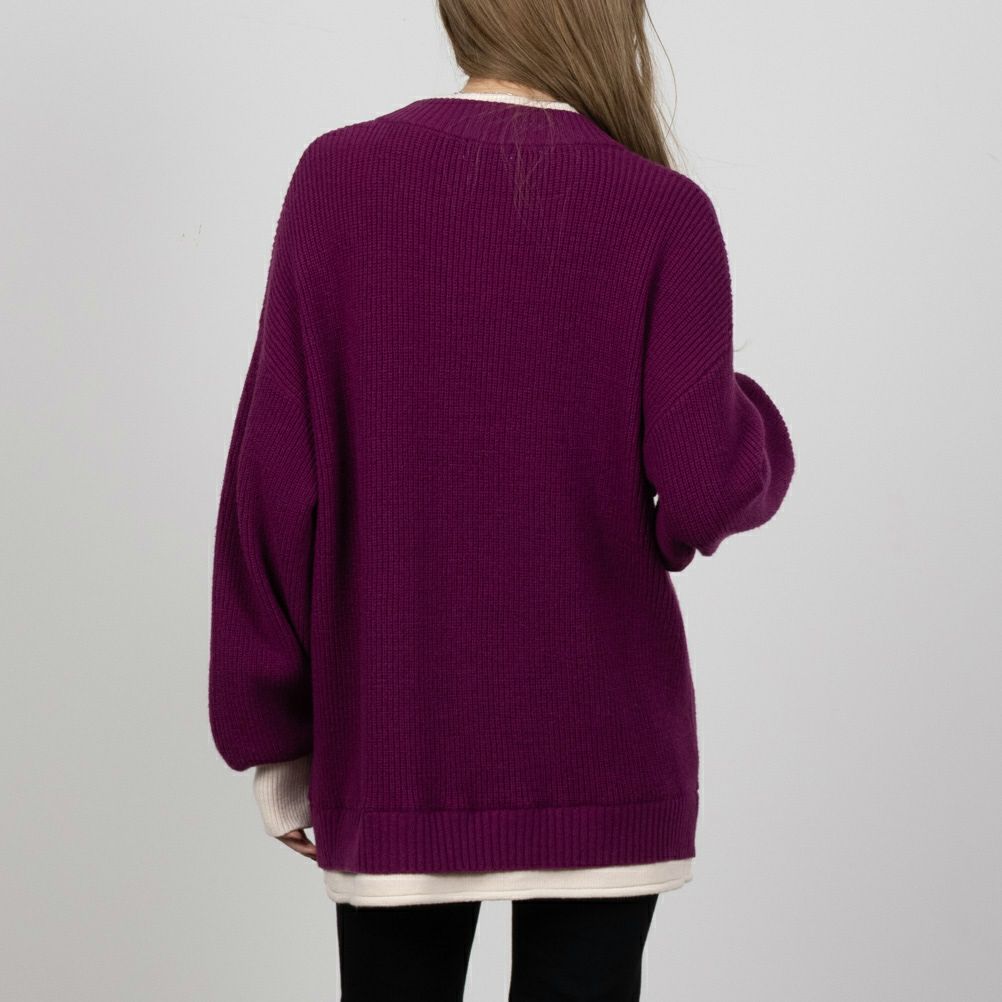 NAVY フェイクレイヤードプルオーバー レディース