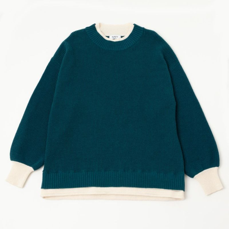 NAVY  フェイクレイヤードプルオーバー レディース商品画像-13