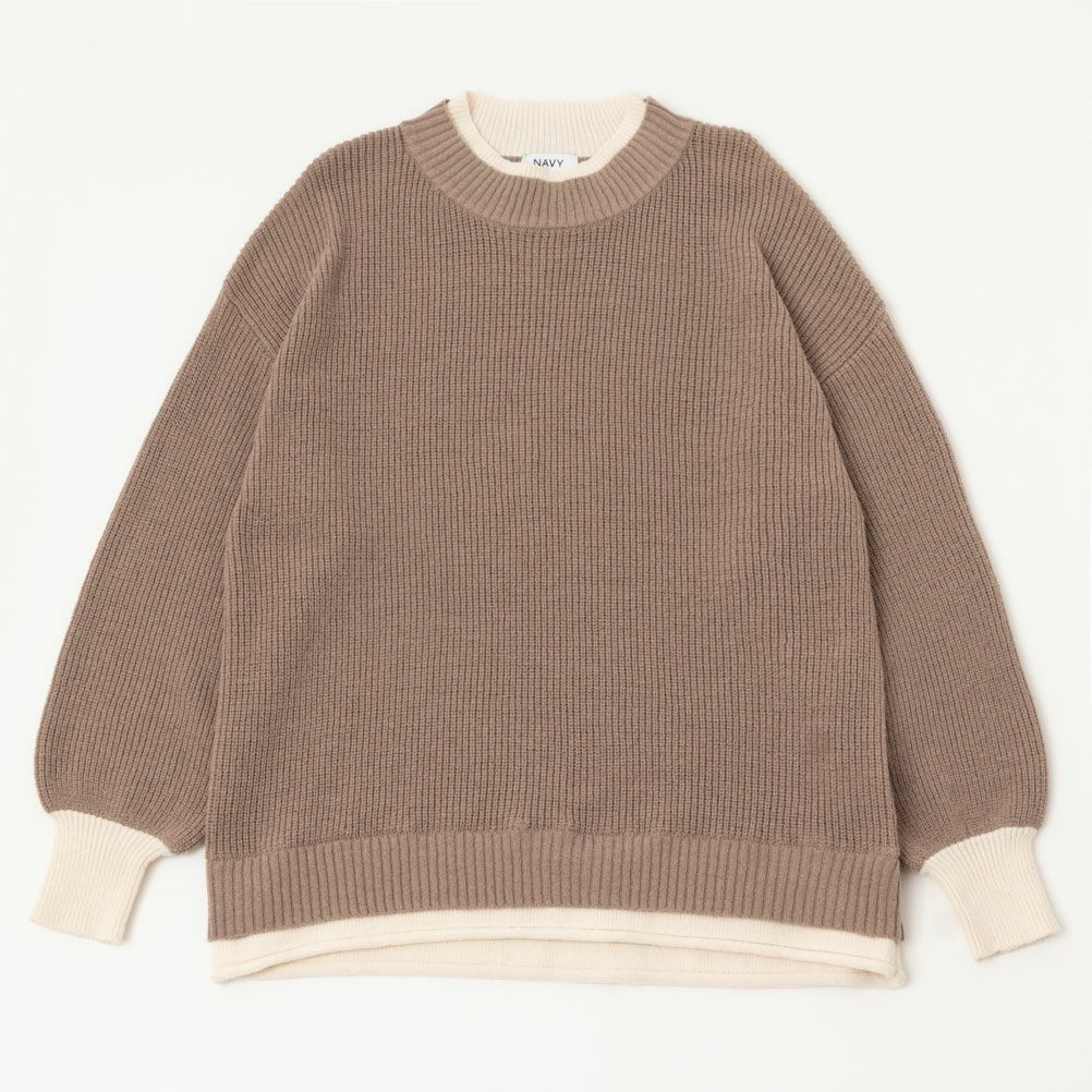 NAVY  フェイクレイヤードプルオーバー レディース商品画像-14
