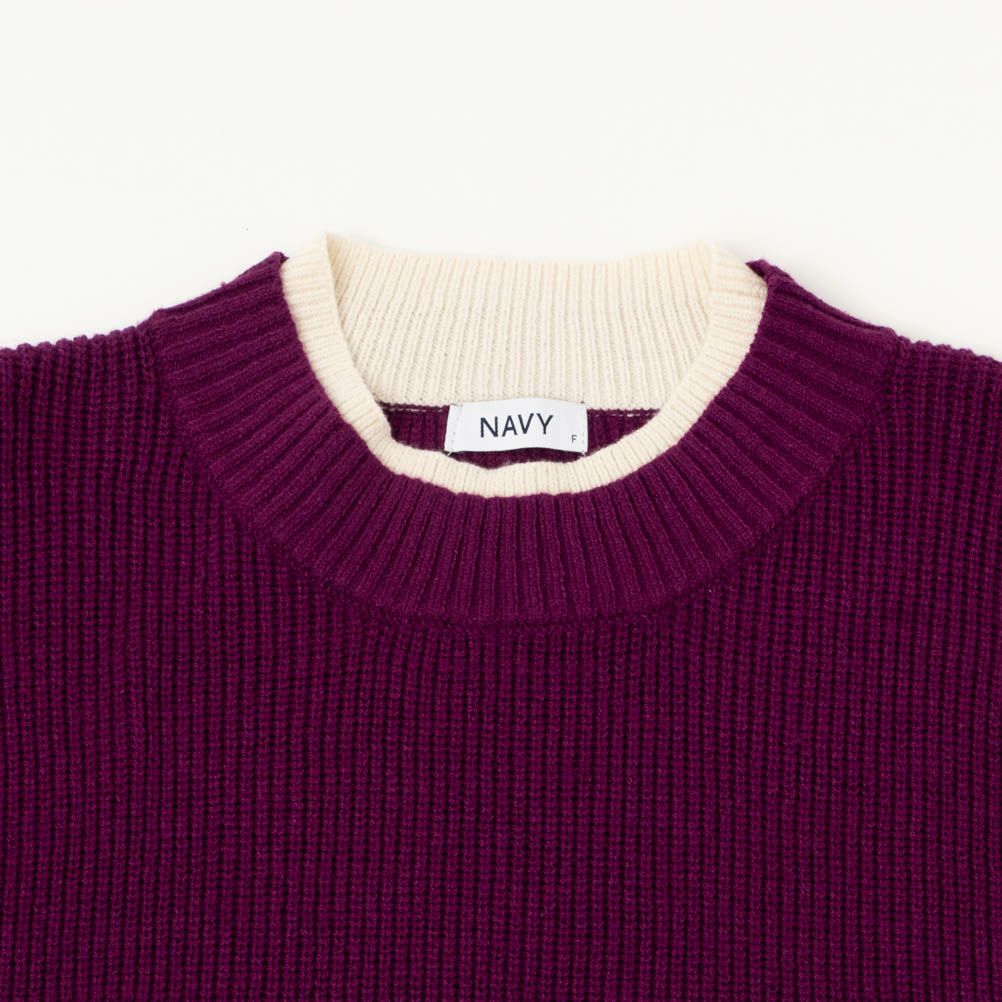 NAVY フェイクレイヤードプルオーバー レディース