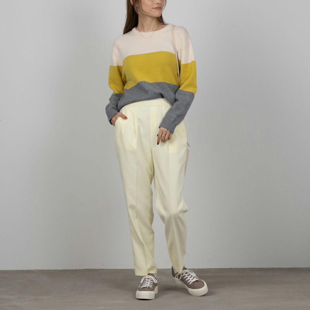 NAVY もちもち3段切り替えプルオーバー レディース