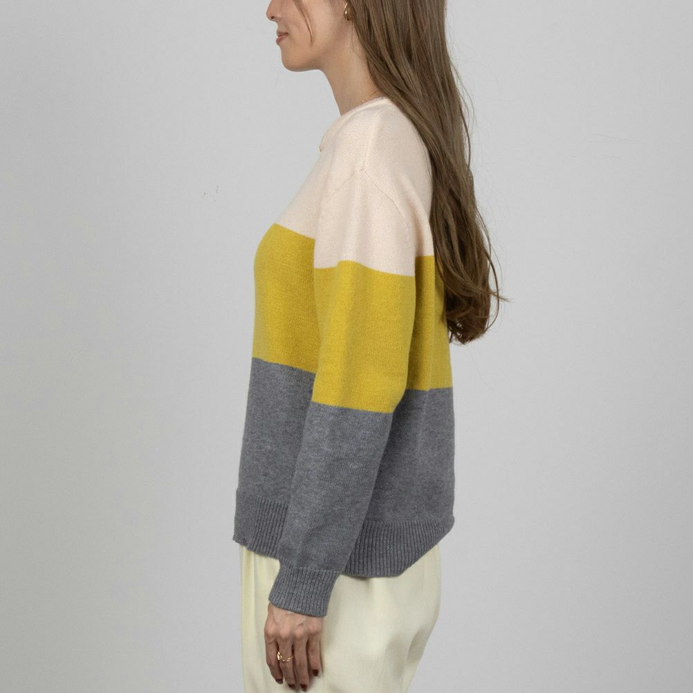 NAVY もちもち3段切り替えプルオーバー レディース