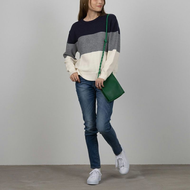 NAVY もちり もちもち 洗えるニット 3段切り替えプルオーバー レディース商品画像-10